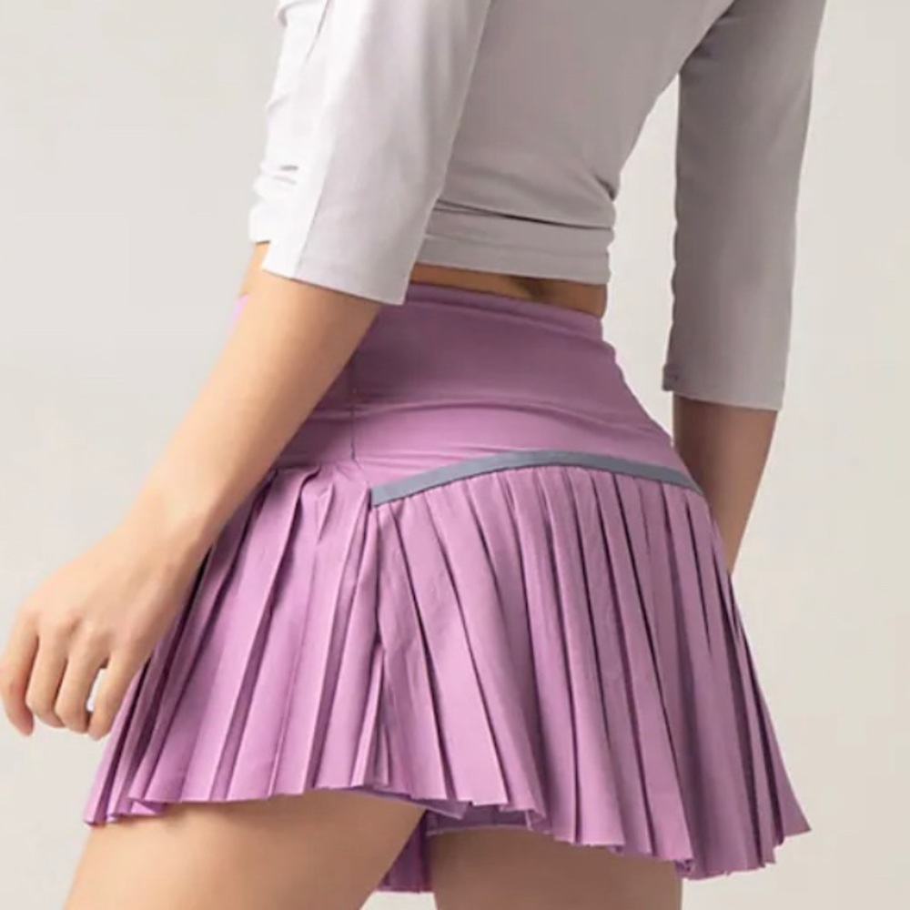 Lavender Tennis Active Skirt With Shorts Underneath